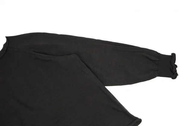 ヨウジヤマモト プールオムYohji Yamamoto POUR HOMMEコットンラグランニット チャコールM K-108945_004