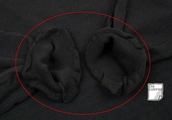 ヨウジヤマモト プールオムYohji Yamamoto POUR HOMMEコットンラグランニット チャコールM K-108945_006