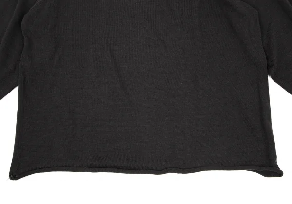 ヨウジヤマモト プールオムYohji Yamamoto POUR HOMMEコットンラグランニット チャコールM K-108945_007