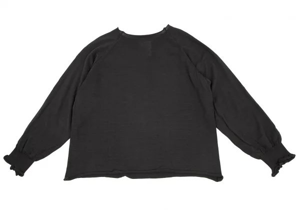 ヨウジヤマモト プールオムYohji Yamamoto POUR HOMMEコットンラグランニット チャコールM K-108945_009