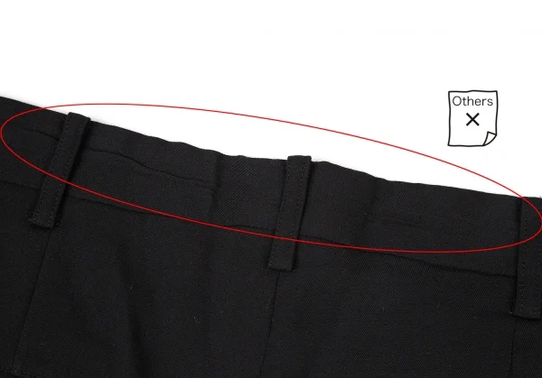 ヨウジヤマモト プールオムYohji Yamamoto POUR HOMME ウールギャバワンタックパンツ 黒XL K-108955_011
