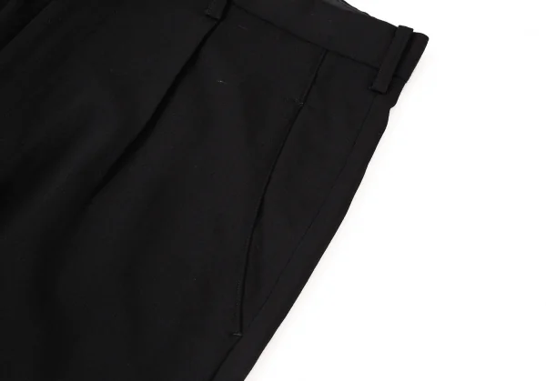 ヨウジヤマモト プールオムYohji Yamamoto POUR HOMME ウールギャバワンタックパンツ 黒XL K-108955_006
