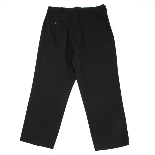 ヨウジヤマモト プールオムYohji Yamamoto POUR HOMME ウールギャバワンタックパンツ 黒XL K-108955_009