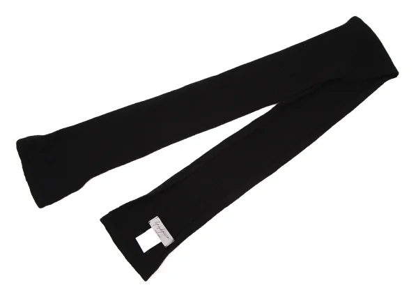 ヨウジヤマモト プールオムYohji Yamamoto POUR HOMME ウールカシミヤニットナローストール 黒 K-108960_002