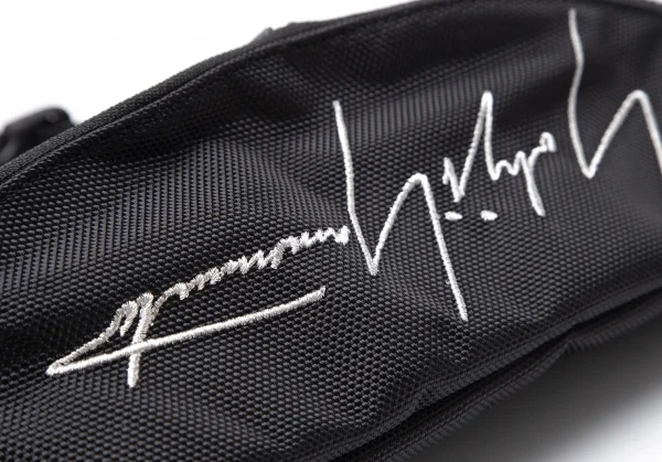 ヨウジヤマモト プールオム×ニューエラYohji Yamamoto POUR HOMME×NEW ERA ロゴ刺繍ナイロンウエストバック 黒 K-108962_010