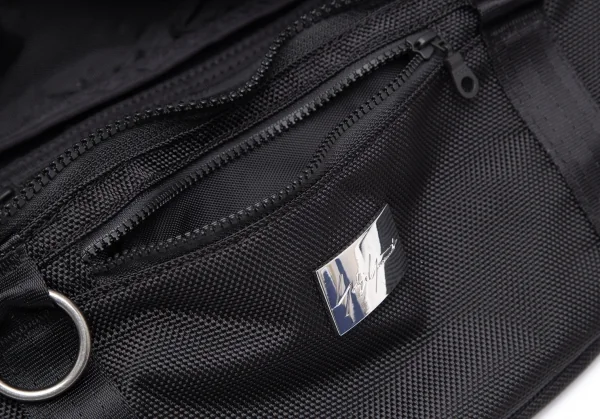 ヨウジヤマモト プールオム×ニューエラYohji Yamamoto POUR HOMME×NEW ERA ロゴ刺繍ナイロンウエストバック 黒 K-108962_011