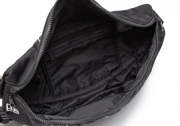 ヨウジヤマモト プールオム×ニューエラYohji Yamamoto POUR HOMME×NEW ERA ロゴ刺繍ナイロンウエストバック 黒 K-108962_012