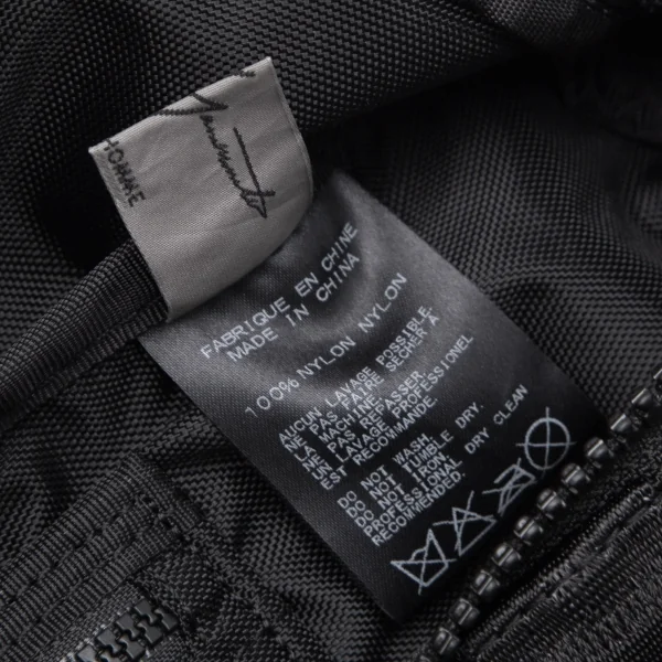 ヨウジヤマモト プールオム×ニューエラYohji Yamamoto POUR HOMME×NEW ERA ロゴ刺繍ナイロンウエストバック 黒 K-108962_015