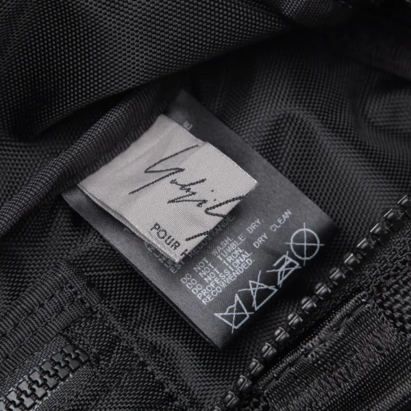 ヨウジヤマモト プールオム×ニューエラYohji Yamamoto POUR HOMME×NEW ERA ロゴ刺繍ナイロンウエストバック 黒 K-108962_016