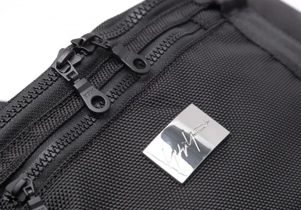 ヨウジヤマモト プールオム×ニューエラYohji Yamamoto POUR HOMME×NEW ERA ロゴ刺繍ナイロンウエストバック 黒 K-108962_003