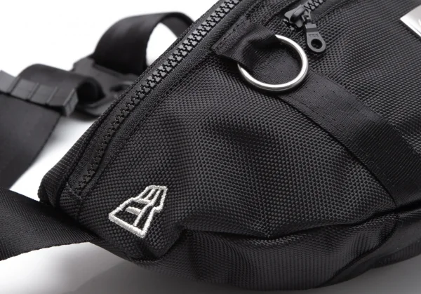 ヨウジヤマモト プールオム×ニューエラYohji Yamamoto POUR HOMME×NEW ERA ロゴ刺繍ナイロンウエストバック 黒 K-108962_006