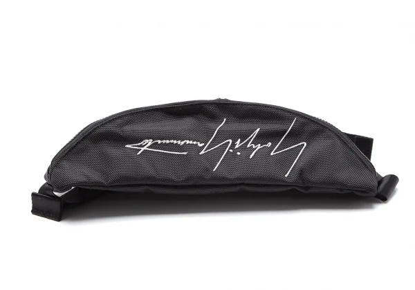 ヨウジヤマモト プールオム×ニューエラYohji Yamamoto POUR HOMME×NEW ERA ロゴ刺繍ナイロンウエストバック 黒 K-108962_009