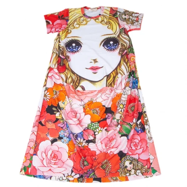 コムデギャルソンCOMME des GARCONS 高橋真琴ガールプリントカットワンピース マルチS K-108986_002