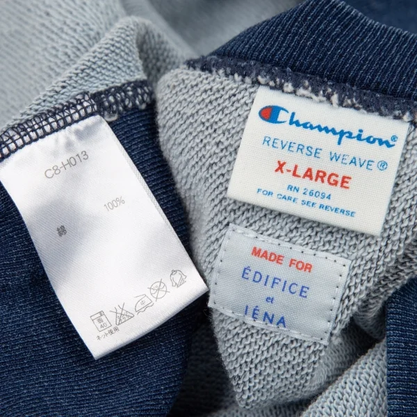 エディフィス×チャンピオンEDIFICE×Champion リバースウィーブ半袖スウェット インディゴXL K-108992_014