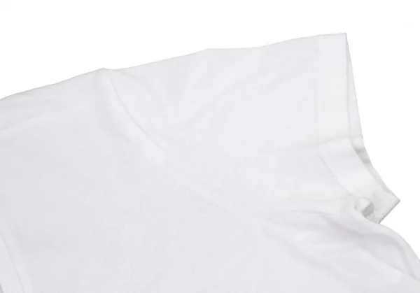 ニールバレットNeil Barrett コットンコーティングバイカラーVネックTシャツ 白黒XS K-108999_004