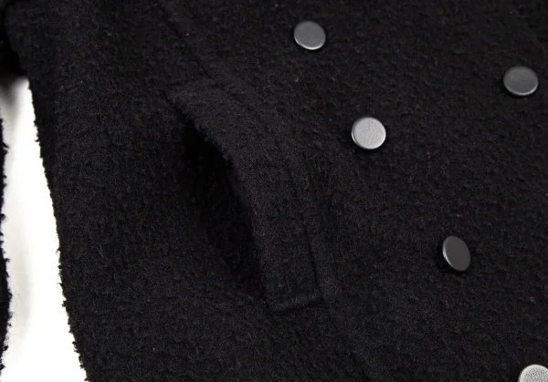 アレキサンダーワンALEXANDER WANG ウールナイロンピリングダブルブレストジャケット 黒2 K-109002_012