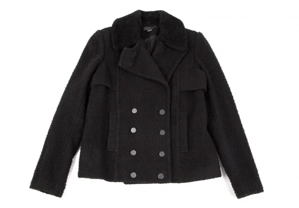 アレキサンダーワンALEXANDER WANG ウールナイロンピリングダブルブレストジャケット 黒2 K-109002_002