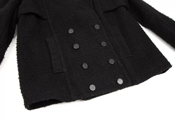 アレキサンダーワンALEXANDER WANG ウールナイロンピリングダブルブレストジャケット 黒2 K-109002_009