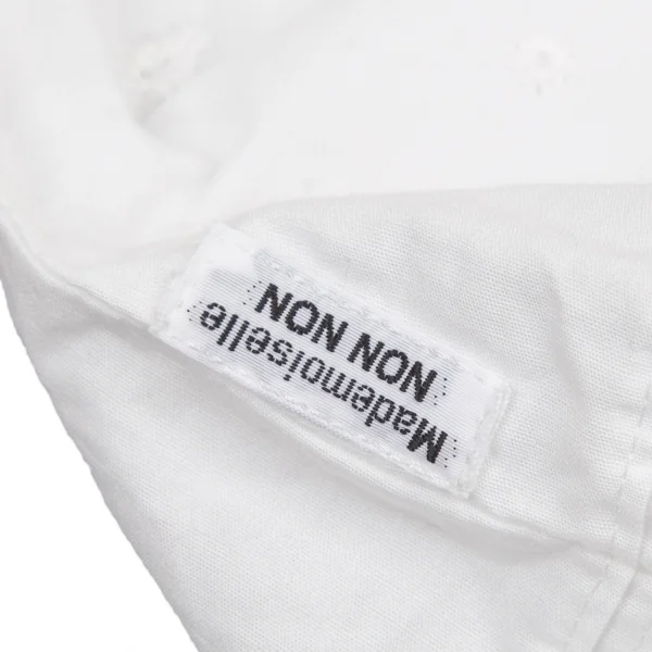 マドモアゼルノンノンMademoiselle NON NONコットンレース刺繍キャミソールチュニック 白M K-109006_010