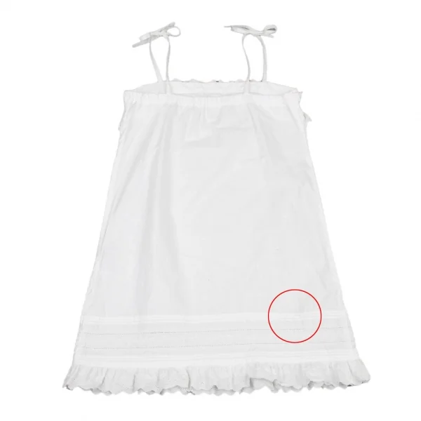 マドモアゼルノンノンMademoiselle NON NONコットンレース刺繍キャミソールチュニック 白M K-109006_011