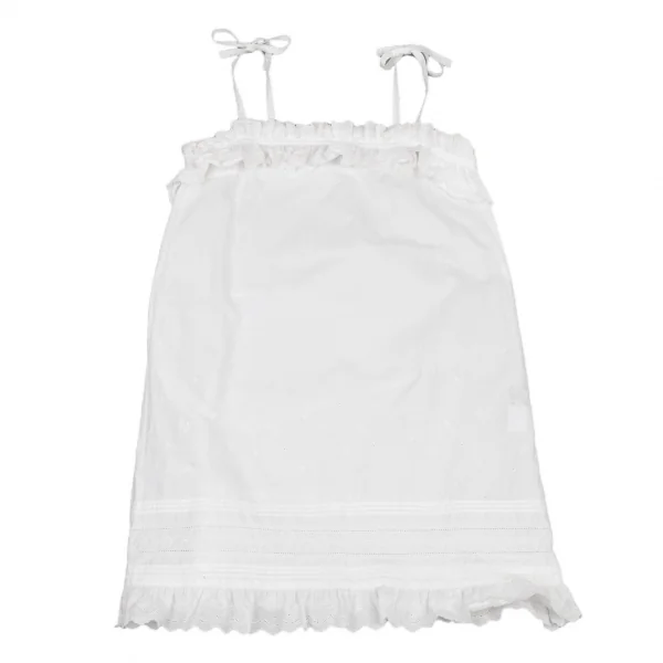 マドモアゼルノンノンMademoiselle NON NONコットンレース刺繍キャミソールチュニック 白M K-109006_002