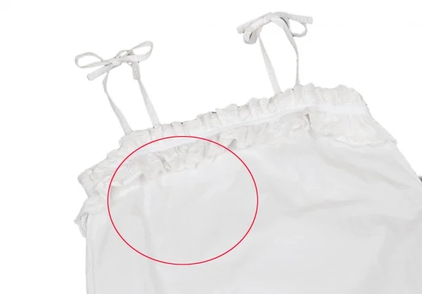 マドモアゼルノンノンMademoiselle NON NONコットンレース刺繍キャミソールチュニック 白M K-109006_003