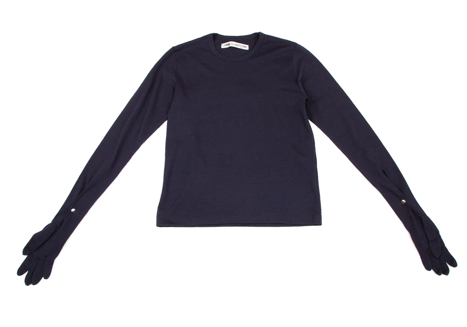 tricot COMME des GARÇONS 縮絨花柄ニット ドッキング コムデギャルソンCOMME des GARCONSウールグローブドッキングトップス