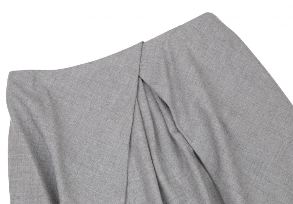 アツロウタヤマATSURO TAYAMA ウール混タックドレープデザインスカート グレー40 K-109032_003