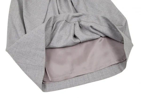 アツロウタヤマATSURO TAYAMA ウール混タックドレープデザインスカート グレー40 K-109032_005