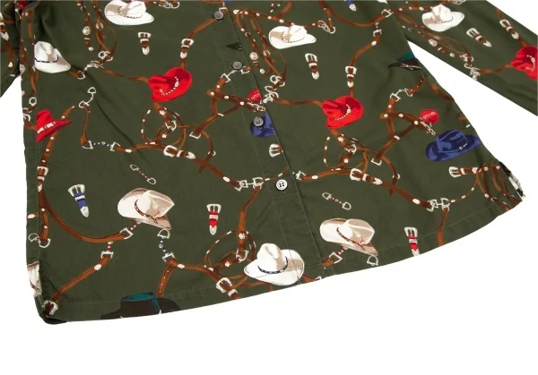 Mademoiselle NON NON Hat Printed Long Sleeve Shirt K-109033_015