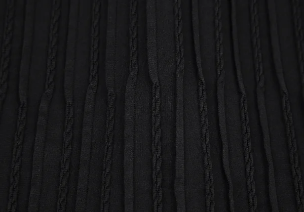 ナラカミーチェNARACAMICIE フリルフロント切替ノースリーブストレッチブラウス 黒II K-109034_010