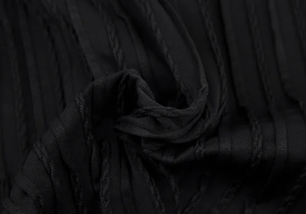 ナラカミーチェNARACAMICIE フリルフロント切替ノースリーブストレッチブラウス 黒II K-109034_011