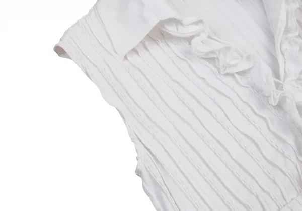 ナラカミーチェNARACAMICIE フリルフロント切替ノースリーブストレッチブラウス オフII K-109035_005