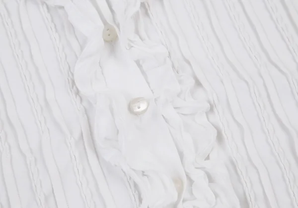 ナラカミーチェNARACAMICIE フリルフロント切替ノースリーブストレッチブラウス オフII K-109035_007