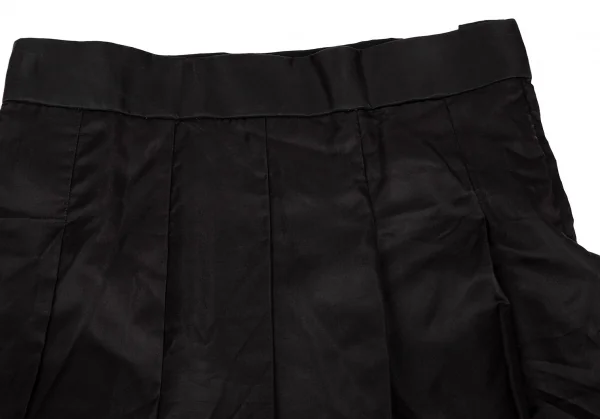 コムデギャルソンCOMME des GARCONSポリシルク製品染めティアードプリーツスカート 黒M K-109045_003