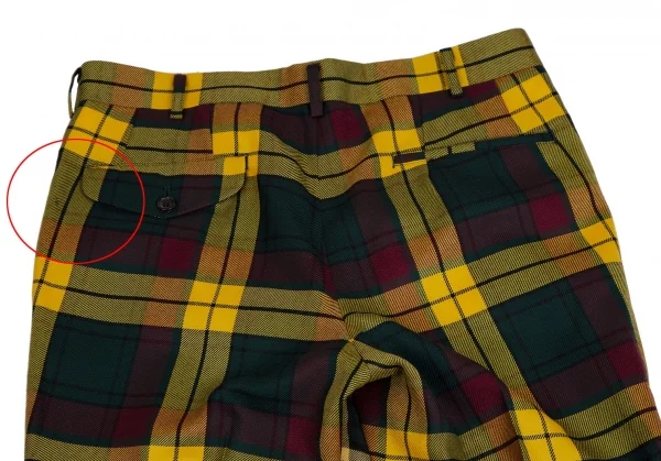 コムデギャルソンオムプリュスCOMME des GARCONS HOMME PLUS パッチワーク切替ウールパンツ マルチS K-109059_012
