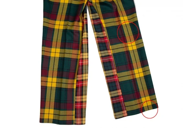 コムデギャルソンオムプリュスCOMME des GARCONS HOMME PLUS パッチワーク切替ウールパンツ マルチS K-109059_015