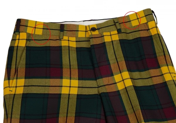 コムデギャルソンオムプリュスCOMME des GARCONS HOMME PLUS パッチワーク切替ウールパンツ マルチS K-109059_002