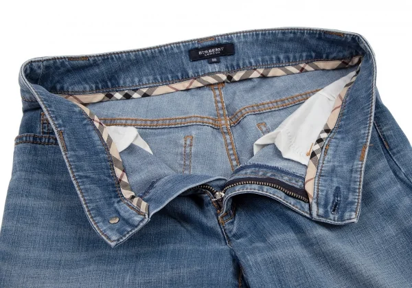 バーバリーBURBERRY LONDON リングブーツカットウォッシュドデニム インディゴ38 K-109064_006