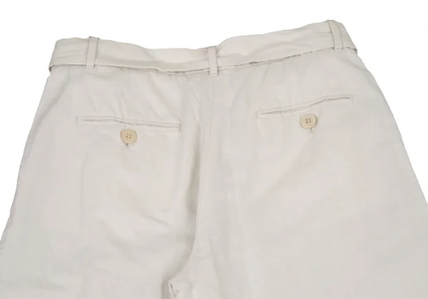 マックスマーラMax Mara WEEKEND コットンリネンベルトパンツ アイボリー38 K-109072_012