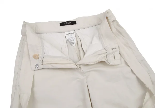 マックスマーラMax Mara WEEKEND コットンリネンベルトパンツ アイボリー38 K-109072_004