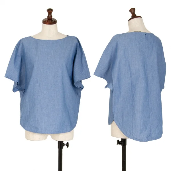 Theory luxe Cotton Dolmain Blouse Indigo 38 K-109089_001