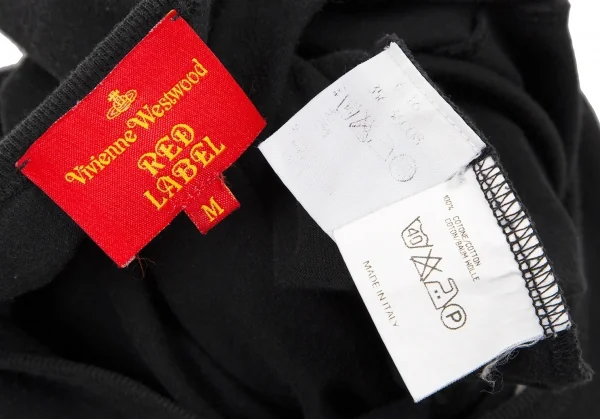 ヴィヴィアンウエストウッド レッドレーベルVivienne Westwood Red Label コットンオーブワンポイント刺繍Tシャツ 黒M K-109097_012