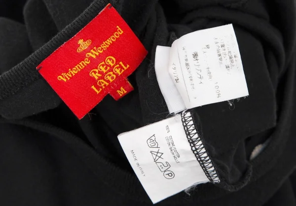 ヴィヴィアンウエストウッド レッドレーベルVivienne Westwood Red Label コットンオーブワンポイント刺繍Tシャツ 黒M K-109097_013