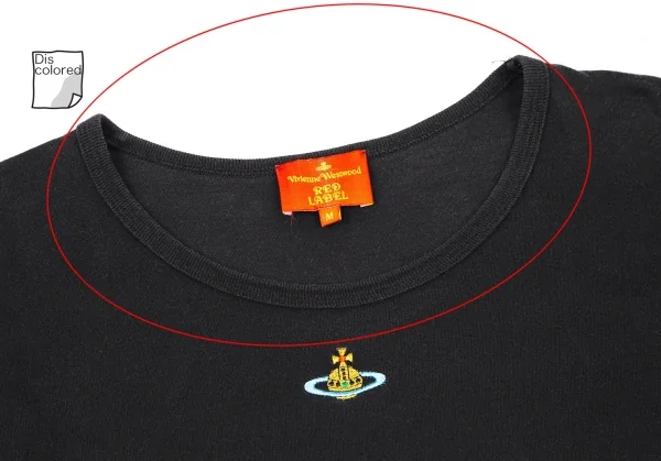 ヴィヴィアンウエストウッド レッドレーベルVivienne Westwood Red Label コットンオーブワンポイント刺繍Tシャツ 黒M K-109097_003