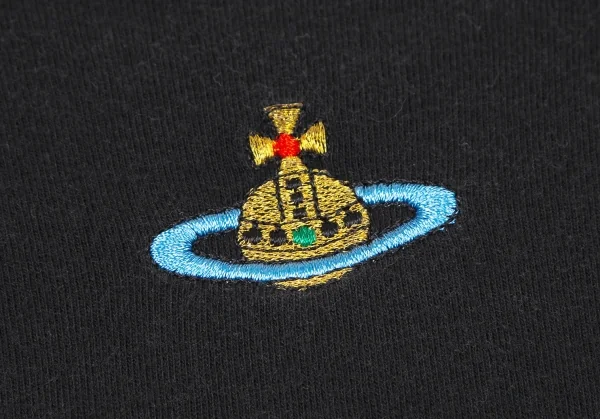 ヴィヴィアンウエストウッド レッドレーベルVivienne Westwood Red Label コットンオーブワンポイント刺繍Tシャツ 黒M K-109097_004