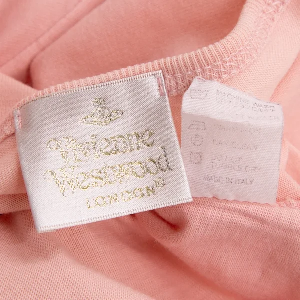 ヴィヴィアンウエストウッドVivienne Westwood コットンオーブワンポイント刺繍カットソー ピンクM位 K-109098_013