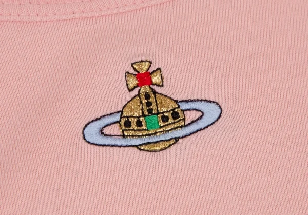 ヴィヴィアンウエストウッドVivienne Westwood コットンオーブワンポイント刺繍カットソー ピンクM位 K-109098_004