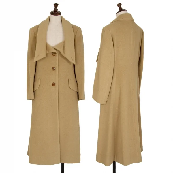 ヴィヴィアンウエストウッド レッドレーベルVivienne Westwood Red Label ウールオーブボタンロングコート ベージュ42 K-109104_001