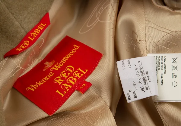 ヴィヴィアンウエストウッド レッドレーベルVivienne Westwood Red Label ウールオーブボタンロングコート ベージュ42 K-109104_016